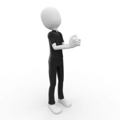 3d man priest praying