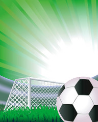 Soccer abstract background with detailed goal.