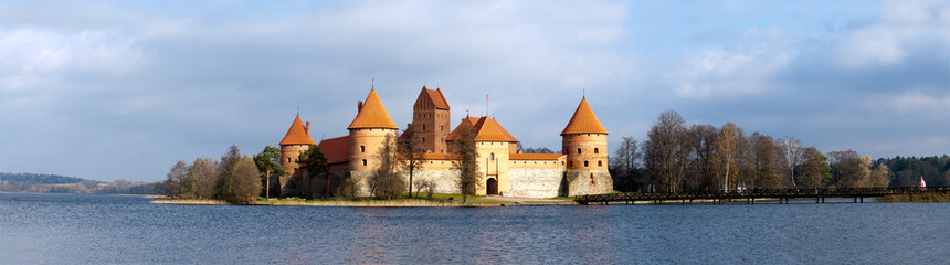Fototapeta na wymiar Panorama z Zamku Trakai, Litwa