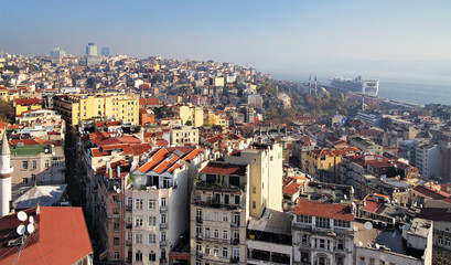 Fototapeta na wymiar View of Istanbul from the Galata Tower, Turkey