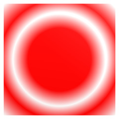 weißer lecuhtender Ring auf rotem Hintergrund