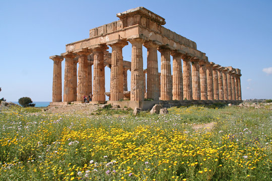 Le temple de Selinunte en Sicile