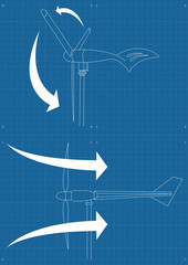 Windmill alternative energy generator blueprint
