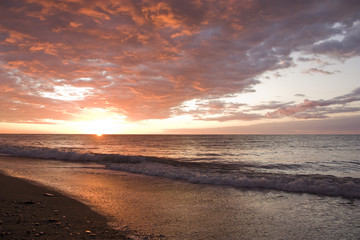 Italian beach sunrise