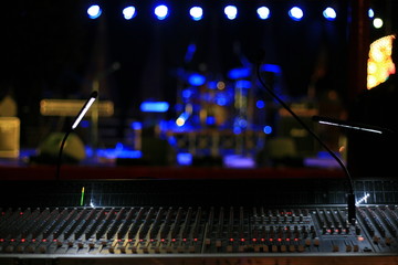 Palco e mixer