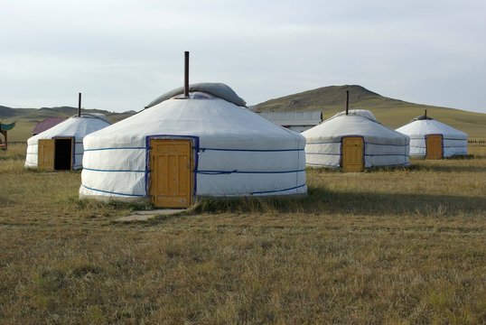 Camp de yourte, Mongolie
