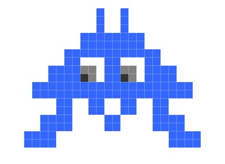 Space Invader, extraterrestre de jeux vidéo rétro