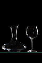 wine glass with carafe