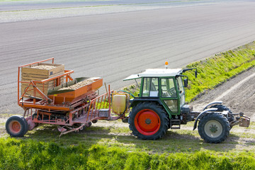 tractor on field, Netherlands