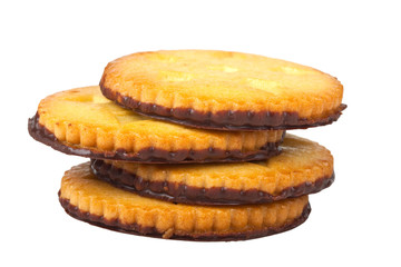 Cookies on a white background