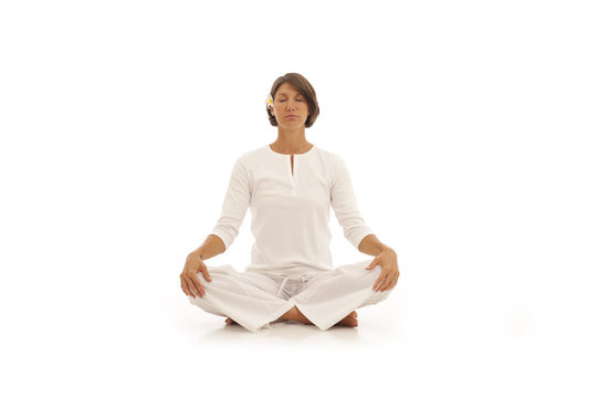 Young woman doing yoga