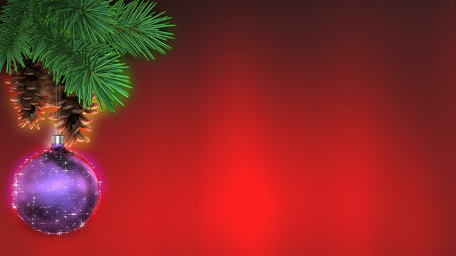Christmas background, loop-able 3d animation