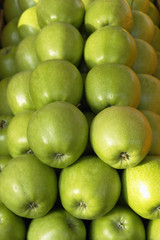 Étal de pommes granny smith