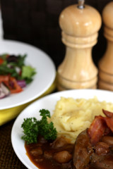 Liver Bacon Onions and Mash Potatoes