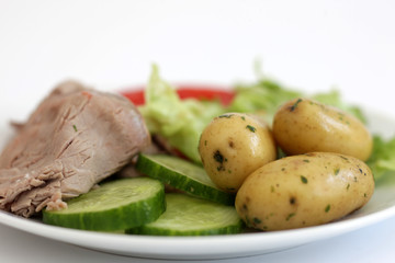 Roast Beef Salad with New Boiled Potatoes