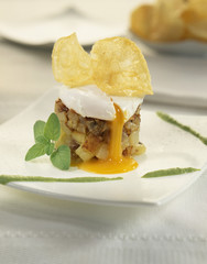 Oeuf mollet et pommes de terre