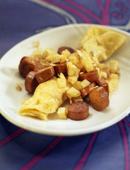 Omelette au chorizo végétal