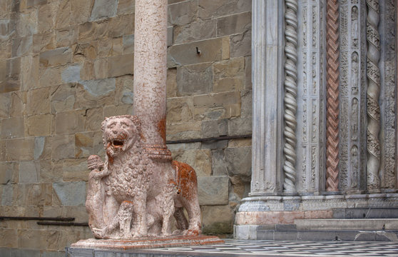Leone stiloforo Basilica di Santa Maria Maggiore, Bergamo Alta