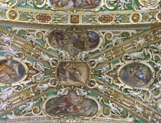 Soffitto affrescato, Basilica di Santa Maria Maggiore. Bergamo