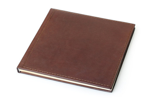 Brown Leather Book Cover Stock Photo 169578584