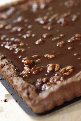 Tarte aux chocolat et riz soufflé