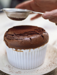 Soufflé chocolat-cacao 