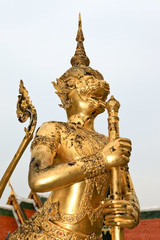 Golden statue.