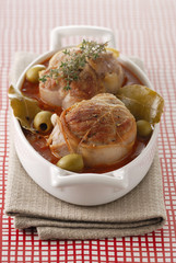 Paupiettes de veau aux olives vertes