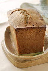 Cake au sarrasin, aux pommes et au calvados