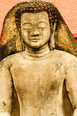 Fototapeta na wymiar Buddha warrior stone statue, Thailand.