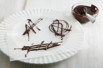 Fototapeta premium Traces de chocolat