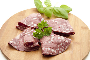 Wurstplatte mit Kräuter