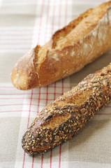 Baguettes traditionnelle et aux céréales