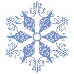 Isolated snowflake 01