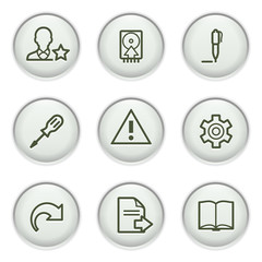 Gray icon with button 7