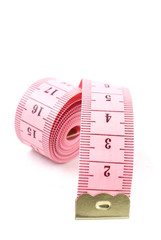 Measuring tape isolated on white background