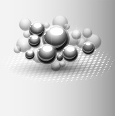 Abstract background grey bubbles