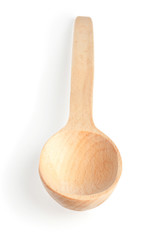 Wooden spoon isolated on white background