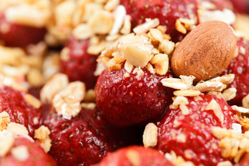 Muesli with strawberries