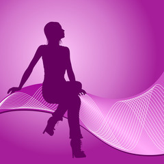 Fashion girl silhouette