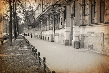 view of St.-Petersburg. Retro-style.