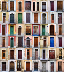 Front doors Barcelona, Spain