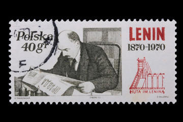 Poland - CIRCA 1970: A stamp - Lenin