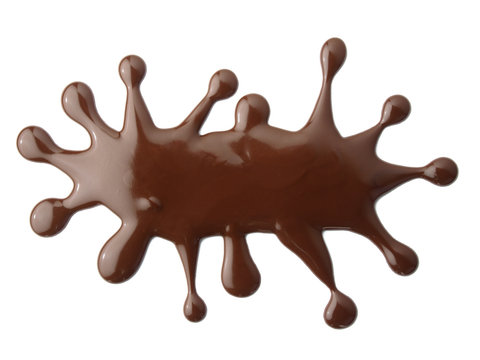 Derramado abstracto de chocolate