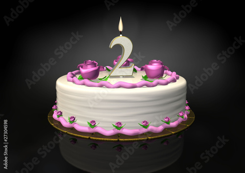 Children's Birthday Cakes - Pinwheel ruffle cake for a ...