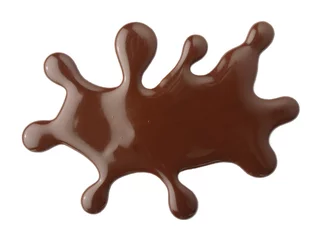 Tableaux ronds sur plexiglas Anti-reflet Chocolat Chocolate derramado y uniforme