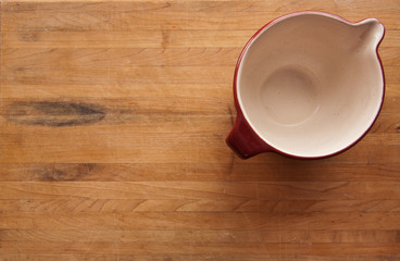 Ceramic Bowl on Butcher Block Counter
