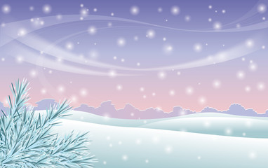 Winter scene background , vector