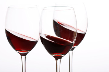 glasses of red wine