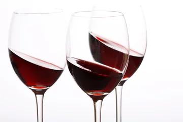 Fotobehang glasses of red wine © Maksim Shebeko